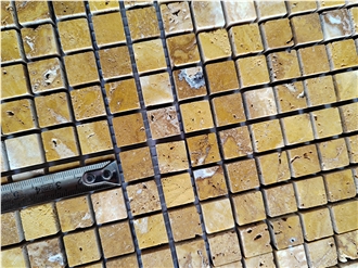 Desert Gold Travertine Mosaic Tiles