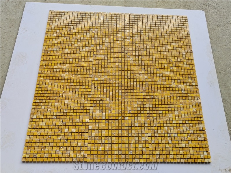 Desert Gold Travertine Mosaic Tiles
