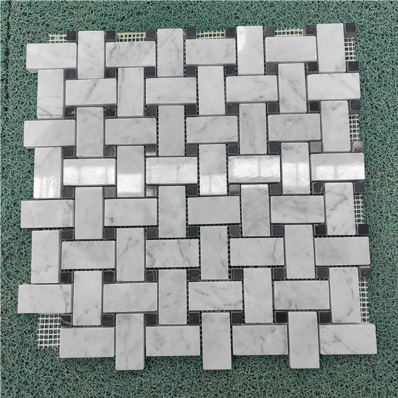 Fish Maw Gold Mosaic Calacatta Gold Marble Mosaic Tiles