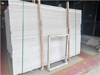 Guizhou White Wooden Marble Slabs With Three Levels