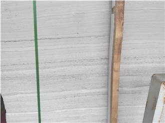 Guizhou White Wooden Marble Slabs With Three Levels