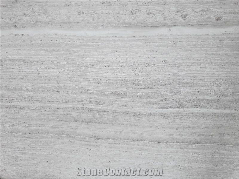 Guizhou White Wooden Marble Slabs With Three Levels