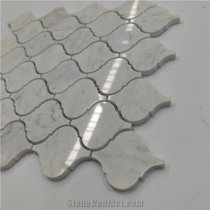 Hot Sale Bianco Carrara White Lantern Mosaic Tiles