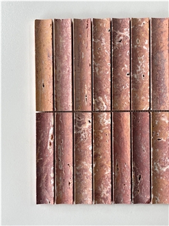 Iran Red Travertine Mosaic Tiles For Bathroom Decor