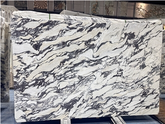 Italian Luxury Custom Polished Calacatta Viola Marble Slabs