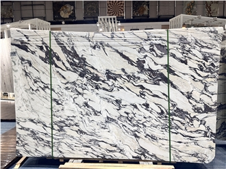 Italian Luxury Custom Polished Calacatta Viola Marble Slabs