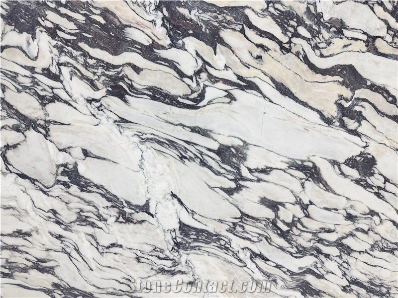 Italian Luxury Custom Polished Calacatta Viola Marble Slabs