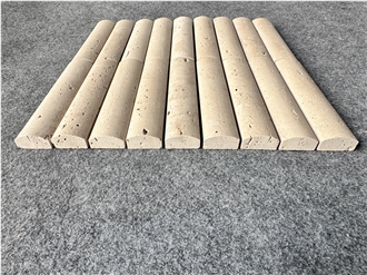 Ivory Travertine 3D Flute Mosaic Wall Tile Mosaic Tiles