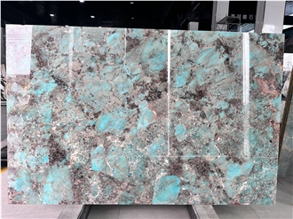 Luxury Brazil Amazon Green Quartzite Slabs For Wall Decor