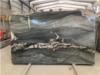 Luxury Brazil Cristallo Del Mare Quartzite Stone Slab Tiles