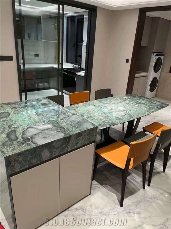 Luxury Natural Green Verde Pollock Granite Stone Slabs