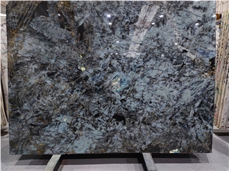 Natural Polished Lemurian Labradorite Blue Granite Slabs