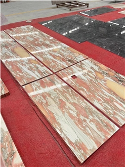 Pink Norwegian Rosa Marble Prefab Bathroom Vanity Tops