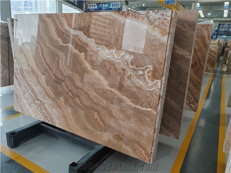 Polished Peacock Jade Brown Onyx Slabs