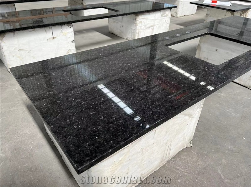Prefab Steel Grey Granite Stone For Kitchen Countertop