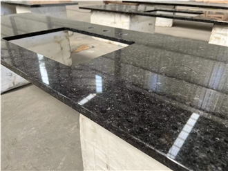 Prefab Steel Grey Granite Stone For Kitchen Countertop