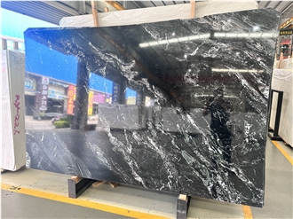 Swirl Sea Forest Black Quartzite Slabs