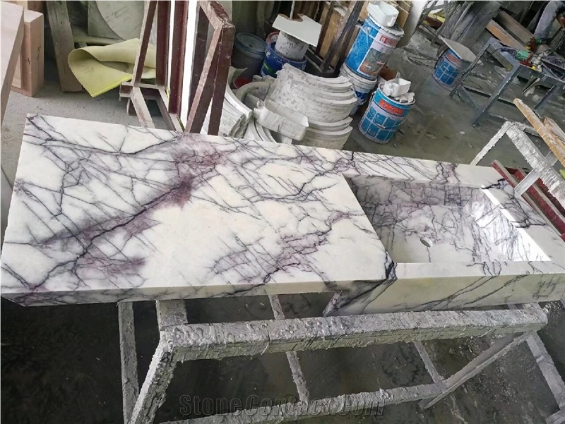 Turkey New York Milas Lilac Marble Customized Vanity Tops