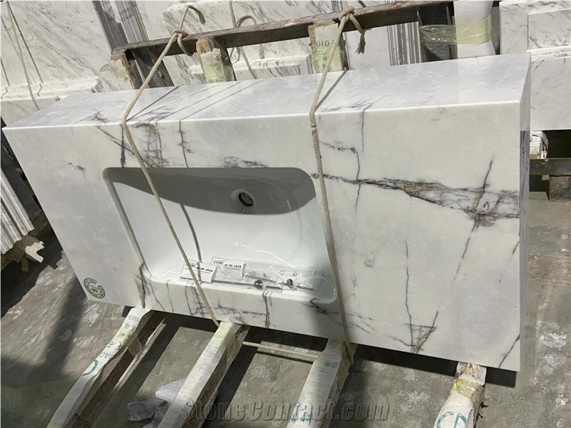 Turkey New York Milas Lilac Marble Customized Vanity Tops