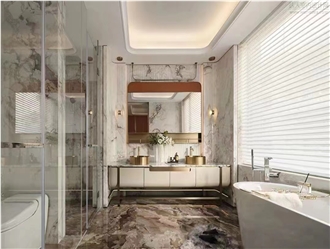 Van Gogh Brown Marble Natural Stone Slab For Flooring Tiles