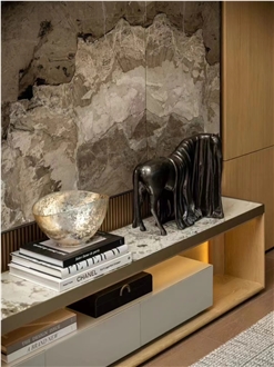 Van Gogh Brown Marble Natural Stone Slab For Flooring Tiles
