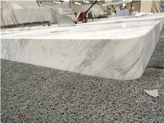 Volakas Marble Bathroom Vanity Tops For Commercial Project