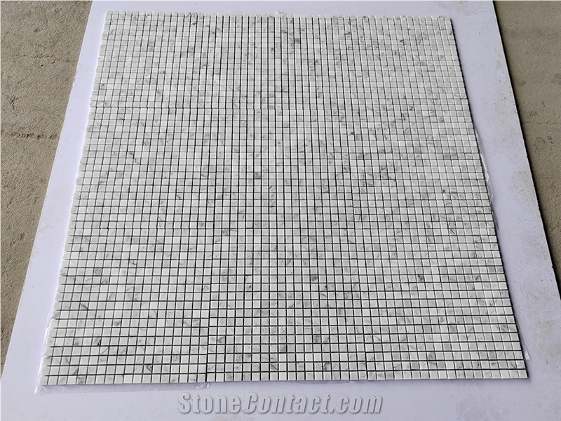 White Carrara Backsplash Mosaic