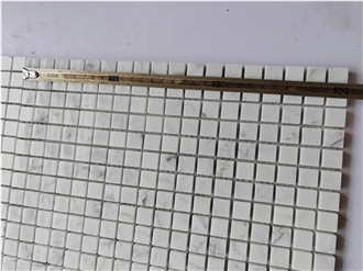 White Carrara Backsplash Mosaic