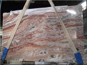Arabescato Orobico Rosso Marble Slabs