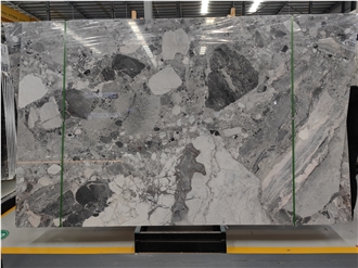 China Panda Grey Natural Marble Stone Slabs Floor Tile