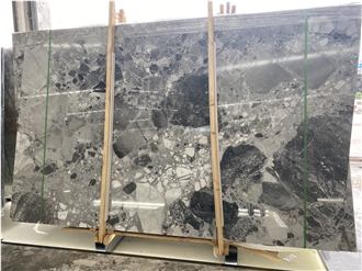 China Panda Grey Natural Marble Stone Slabs Floor Tile