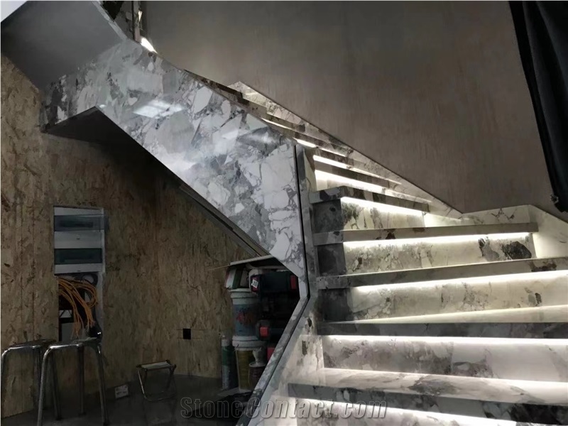 China Panda Grey Natural Marble Stone Slabs Floor Tile