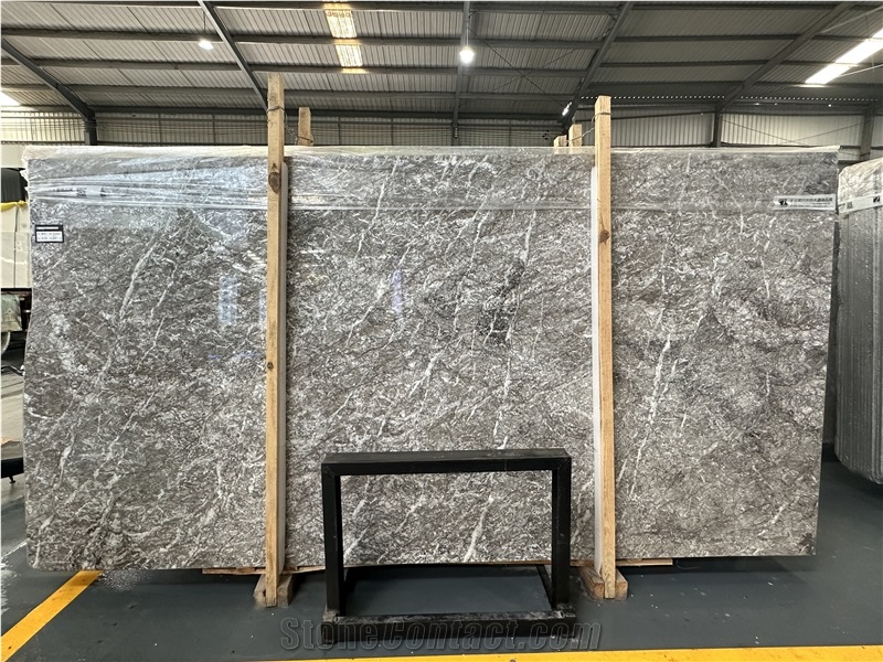 Morocco Teferi Grey Natural Marble Slabs, Tiles