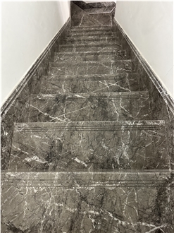 Morocco Teferi Grey Natural Marble Slabs, Tiles