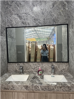 Morocco Teferi Grey Natural Marble Slabs, Tiles