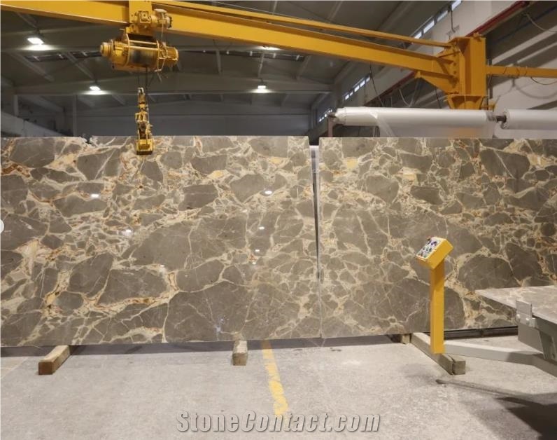New MCD Caramel Grey Marble Slabs