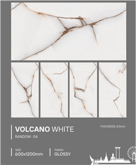 Volcano White Porcelain Large Panels Porcelain Slabs