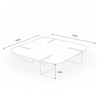 Alyattes - Volakas Marble & Light Walnut Coffee Table