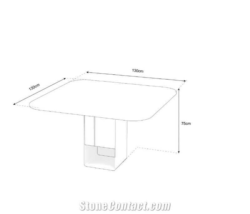 Metis - Verde Naoussa Marble - Gunmetal Dinner Table