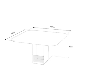 Metis - Verde Naoussa Marble - Gunmetal Dinner Table