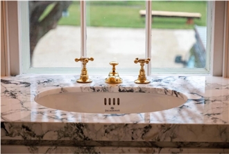 Breccia Capraia Bathroom Design - Tops, Wall And Floors