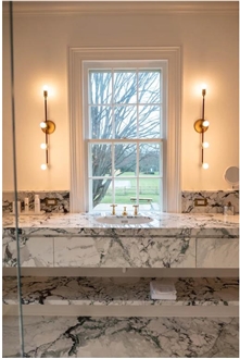 Breccia Capraia Bathroom Design - Tops, Wall And Floors