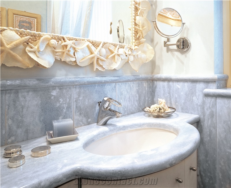 Azul Cielo Marble Bathroom Wall And Floor Covering