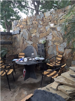 Vietnam Black Slate Irregular Flagstone Tiles