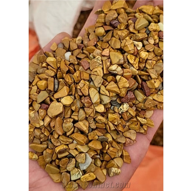 Decorating Yellow Wooden Pebble Crushed  Chips