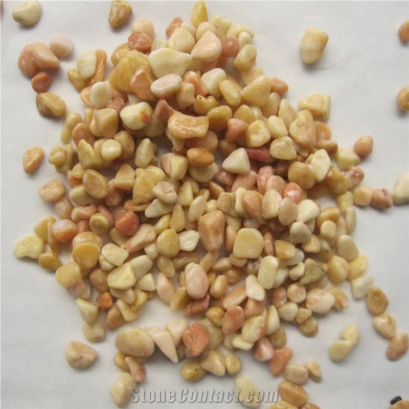 Decorating Yellow Wooden Pebble Crushed  Chips