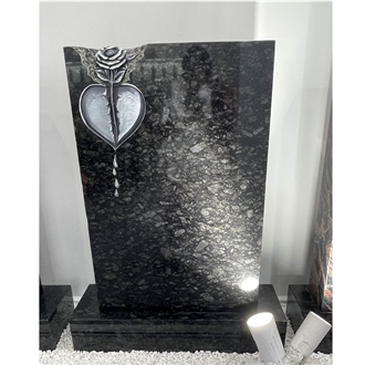 Wholesale Cheaper Black Granite Tombstone Double Monument