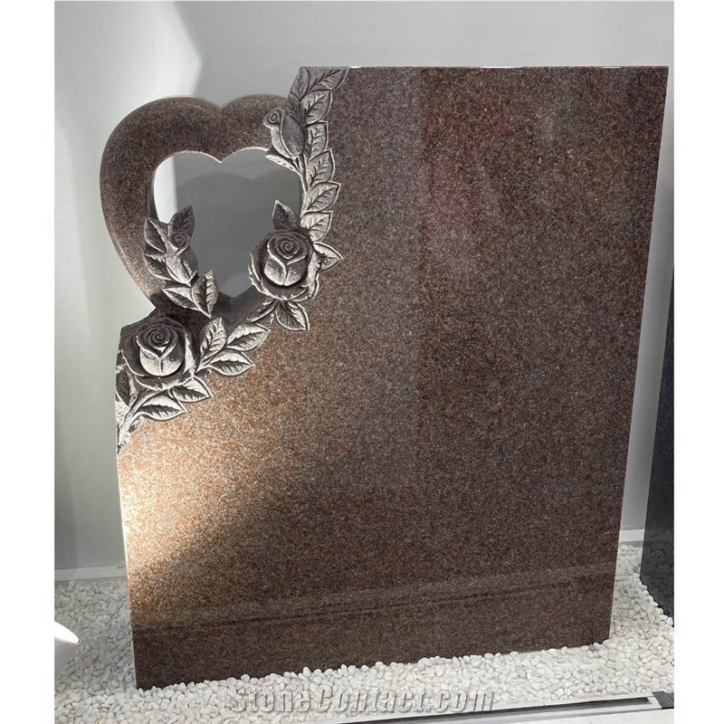 Wholesale Cheaper Black Granite Tombstone Double Monument