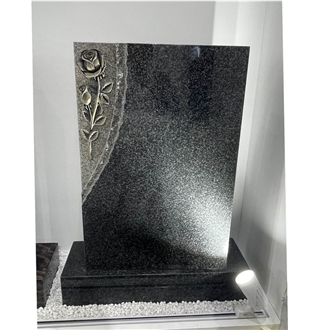 Wholesale Cheaper Black Granite Tombstone Double Monument