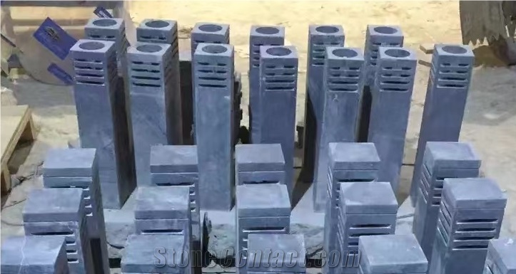 China Blue Stone Lamp Standard